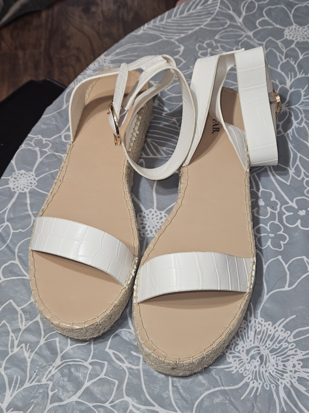 Women’s White Espadrille Ankle-Strap Sandals